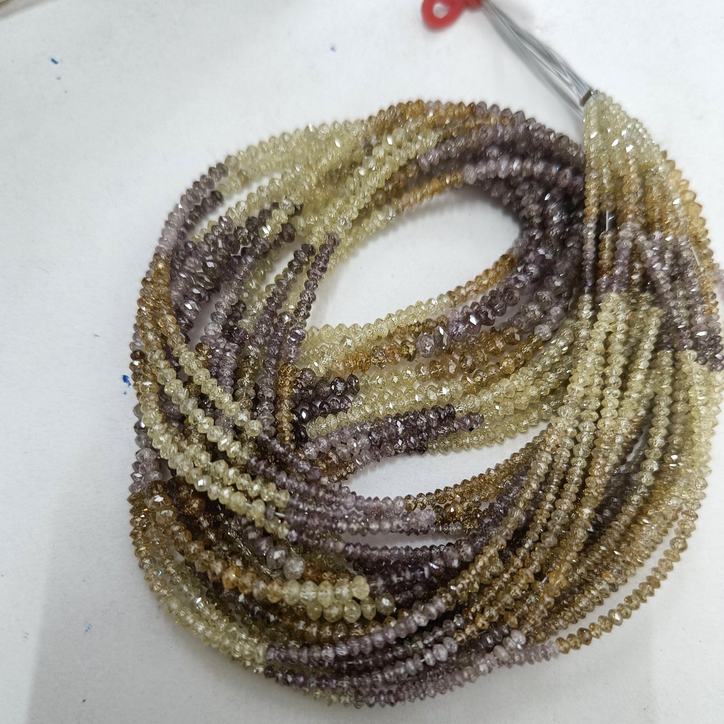 Natural Multi Diamond Round(Boll) Shape 1.80-2.80 MM Diamond Beads 14 inch Strands