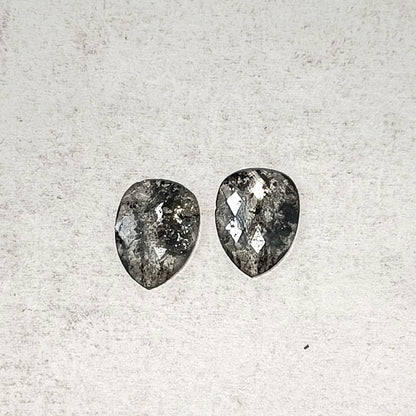 3.83CT 11.10 X 8.60 MM Salt and Pepper Diamond Trace parent Fancy Pear Shape Diamond For Diamond Ring, Wedding ring, Engagement Ring - suratdiamondart