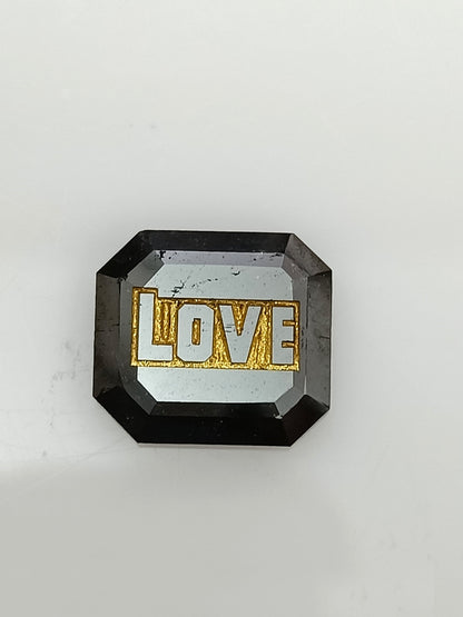 Love Shape Black Diamond very Unique and Antique Cut Diamond, Faceted Diamond