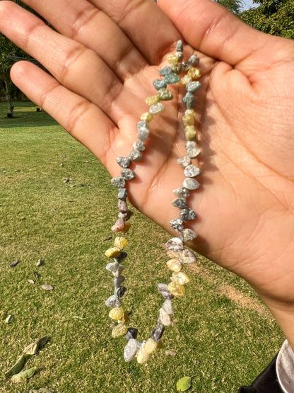 Natural Multi Diamond Uncut Raw Beads, 4.50x3.50-8.70x5.10 MM Diamond Necklace, 5.00-6.00 Inch Strand AAA+ - suratdiamondart